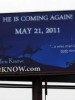 Jesus due to return on 21 May 2011