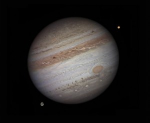 Jupiter-with-Io-and-Ganymede-September-2010-©-Damian-Peach-580x475