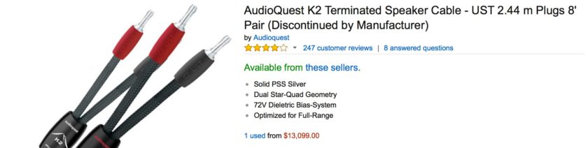 Weird Amazon Reviews Audioquest K2 Terminated Speaker Cable Skeptical Science