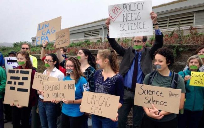 EPA censorship protest