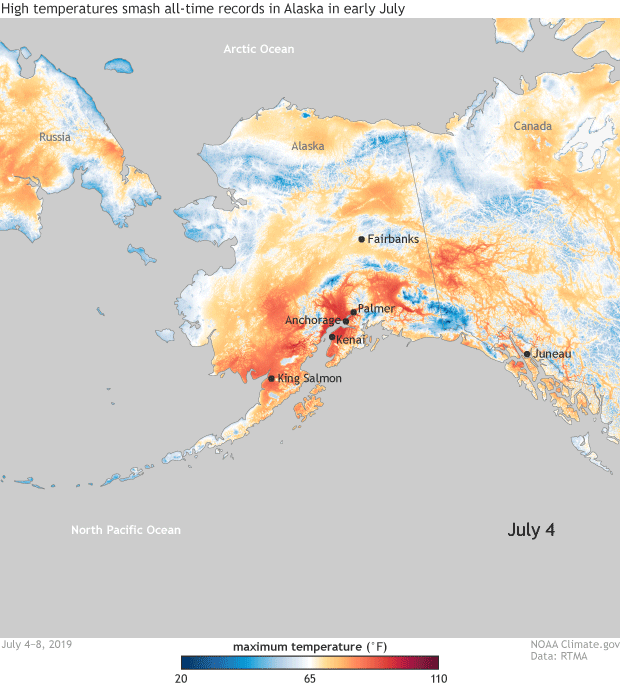 alaska temperature records