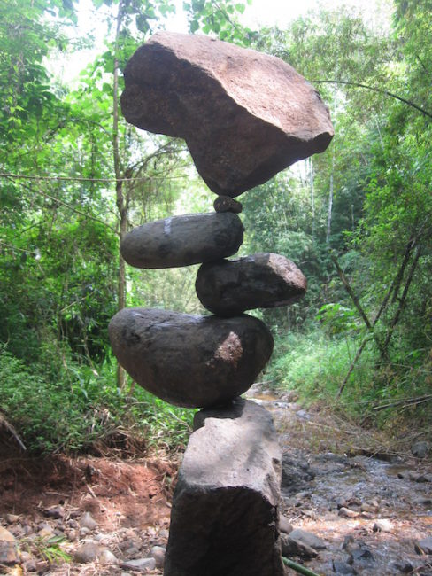 The rock art variation of the #BroomstickChallenge